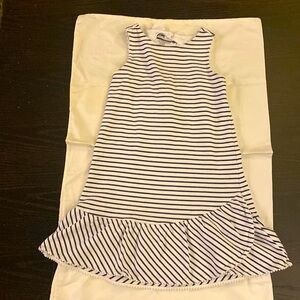 Janie and Jack almost new navy blue and white striped dress size 10